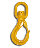 Crochet simple à émerillon avec linguet forgé EN1677-2, grade 80